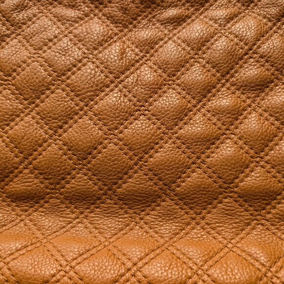 Michael Kors, Quilted Leather Shoulder Bag, Camel Brown, EUC - Picture 3 of 11